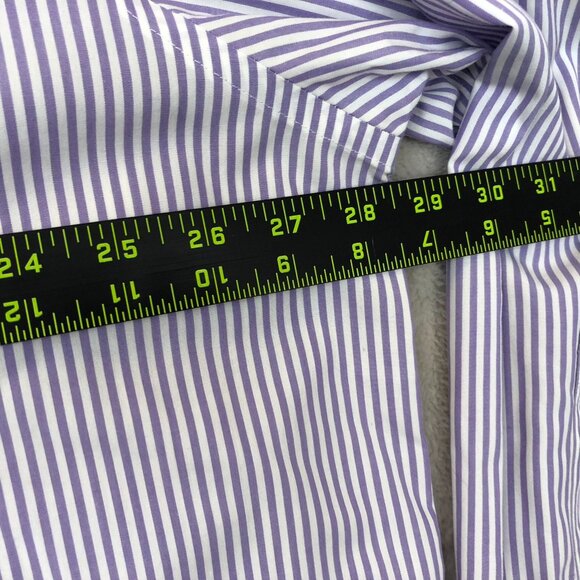 Brooks Brothers Mens Dress Shirt Size XXL 18.5 Neck Non Iron Striped Purple - Picture 4 of 16